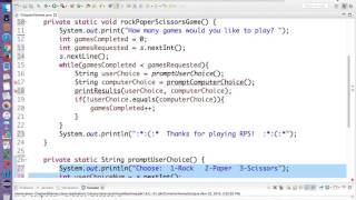 Java Rock Paper Scissors (Part 2)