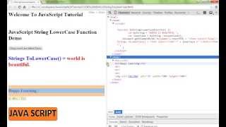 STRINGS TOLOWERCASE METHOD IN JAVASCRIPT DEMO