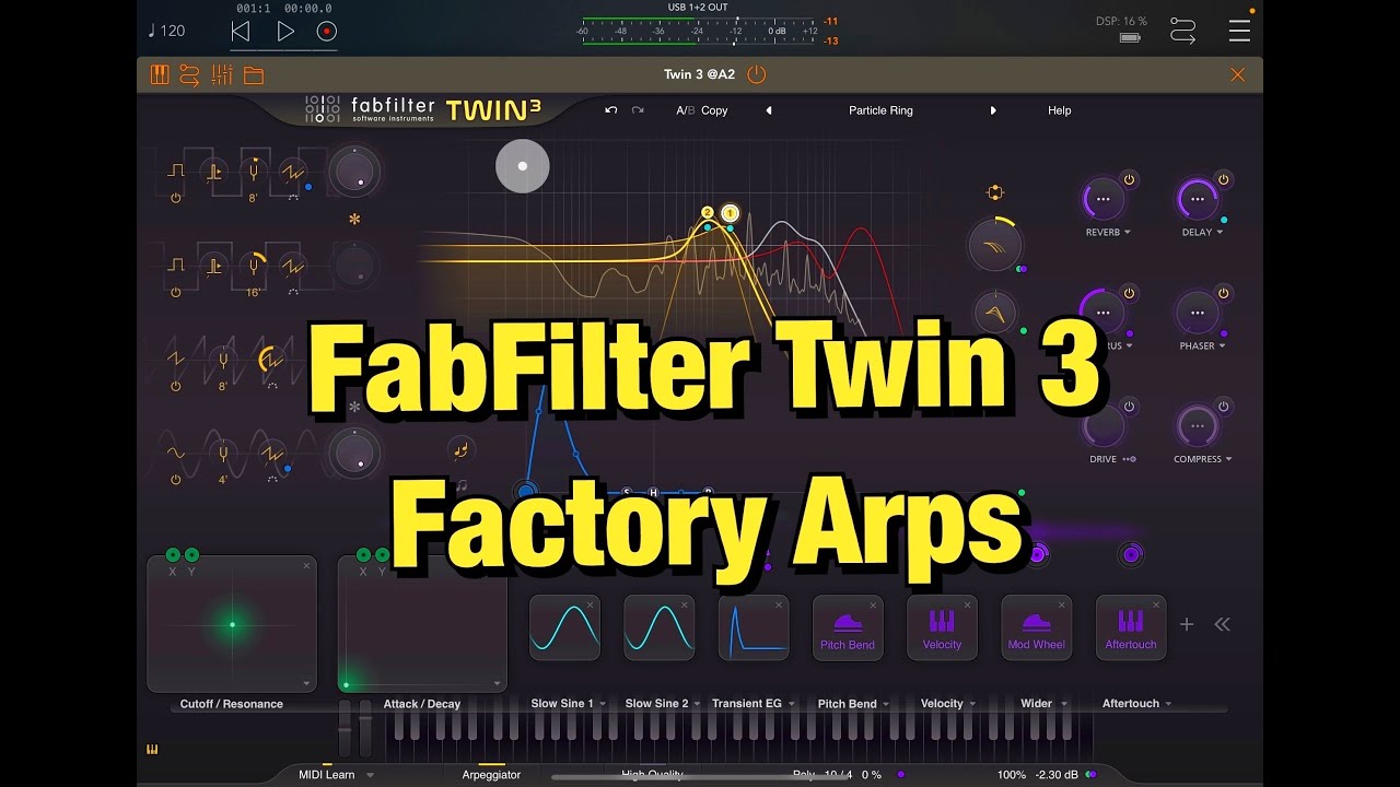 FabFilter Twin 3 - ALL Factory Preset ARPS Played - Demo For The IPad ...