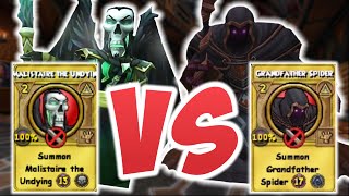 MALISTAIRE THE UNDYING VS GRANDFATHER SPIDER IN WIZARD101