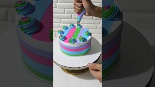 New Cake Design || Colour Full Cake Design #shorts #youtubeshorts #viralvideo #trending #viralvideo