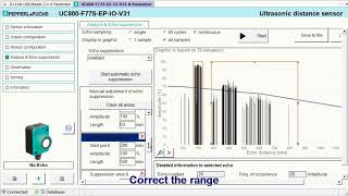 Ultrazvukový snímač vzdálenosti s potlačením odrazů / Ultrasonic sensor with echo suppression