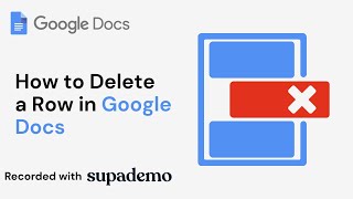How to Delete a Row in Google Docs