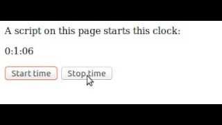 Simple digital stop watch in Javascript