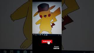 Pikachu Cartoon Design using python turtle 🐢 graphics || #shorts #python #pythoncoding #coding