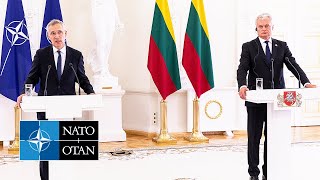 NATO Secretary General with President of Lithuania 🇱🇹 Gitanas Nausėda, 26 JUN 2023