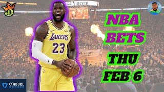 NBA Picks Today 2/6/2025 | FREE NBA Best Bets | CHEF D