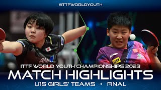 Mao Takamori vs Yan Yutong | U15 Girls' Teams Final | ITTF World Youth Championships 2023