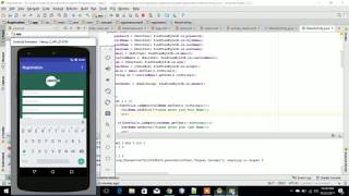 Simple Android Edittext Validation with Errors and Popup Messages(Toast) on screen