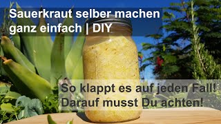 Probiotisches Sauerkraut selber machen | Weißkohl bzw. Weißkraut fermentieren | Darmgesundheit