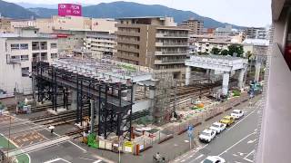 踏み切り移動前の西鉄春日原駅