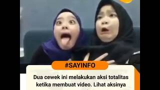 LAGI VIRAL!!! Dua Cewek ini melakukan aksi totalitas ketika membuat video, Lihat aksinya guys