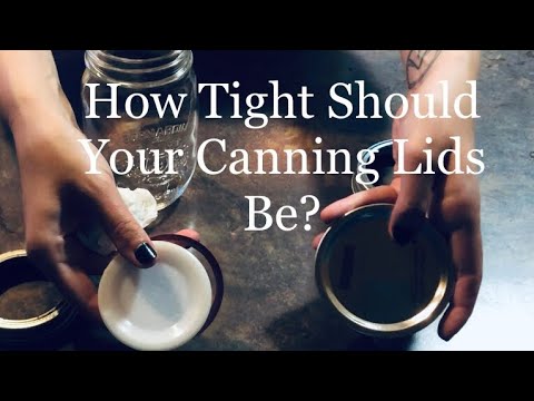 Do you tighten lids Canning?