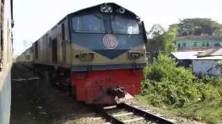 Bangladesh Train switch tracks  - Parabat Express (Dhaka to Sylhet)