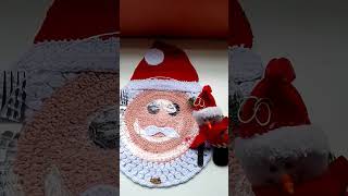 Sousplat Natalino Papai Noel #croche #natal #mesaposta #economico