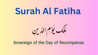 Surah Al Fatiha only English translation