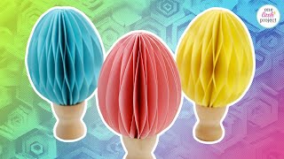 DIY Honeycomb Easter Egg | Paper Honeycomb Easter Eggs