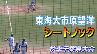 2023秋季千葉県大会準々決勝に臨む東海大市原望洋のシートノック（令和5年度秋季千葉県高校野球大会　中央学院vs東海大市原望洋）