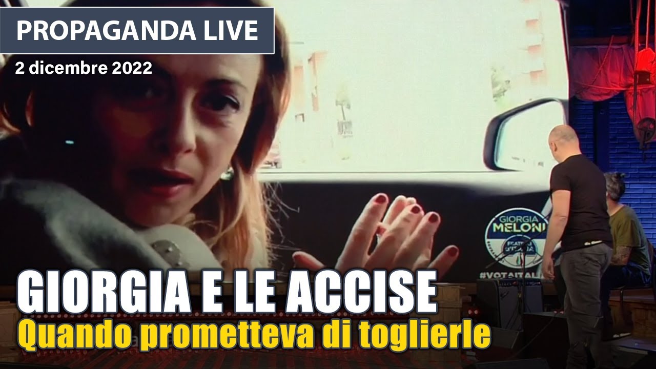 Propaganda Live, Quando La Meloni Prometteva Di Togliere Le Accise Sui ...