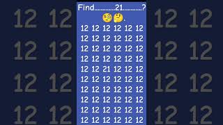 Find the.....21.... #iqtest #iq #quiz #find #maths #mathgame #edit #ytshorts #youtubeshorts #blue