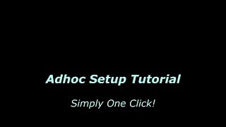 (Tutorial) Adhoc setup