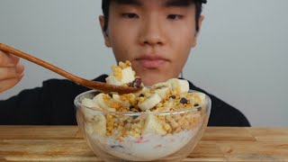 ASMR # 요거트, 그래놀라 먹방 Yogurt, Granola MUKBANG # No Talking