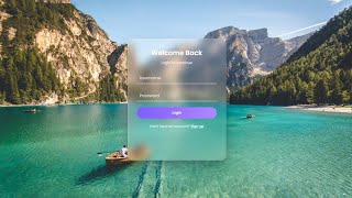 Glass Morphism Login & Sign Up Form || HTML CSS JavaScript Project 2026 | ASMR CODING