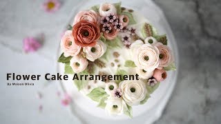 버터크림 플라워케이크 어레인지 ( Butter Cream Flower Cake Arrangement ) - 메종올리비아