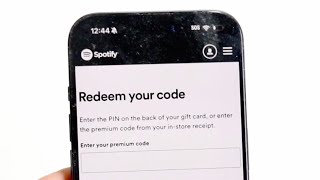 How To Redeem Spotify Gift Card!