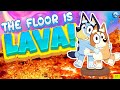 The Bluey Floor Is The Lava 🌋🌋 - Brain Breaks Games | Bluey Freeze Dance & Chase | Danny Go!