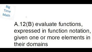 A.12B Function Notation