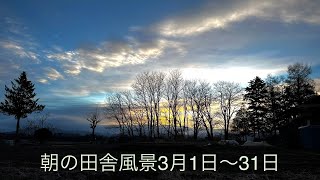 朝の田舎風景2023年3月1日〜31日