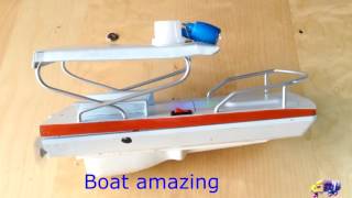 How to make an Electric Boat - Amazing Boat Very Easy - Keri mousetrap video!51