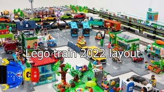 Lego train 2022 layout with lot's of new Lego City sets