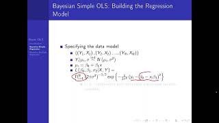 Bayesian Statistics: Bayesian Linear Regression Bivariate Simple