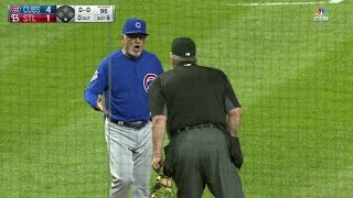 CHC@STL: Maddon ejected by HP umpire West in 9th