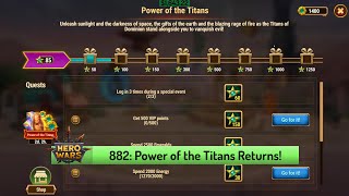 Let's Play Hero Wars 882: Titan Event Overlap and is it Time to Use My Pet Soul Chests?