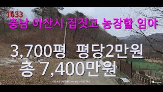 [번호 1633}충남 아산시 급매물 임야 평당2만원