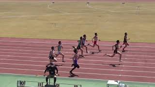 4/11中信スプリングトライアル2021　男子100m8組（松本国際・耳塚）