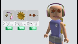 Free Donut Headphones, Circle Glasses, Sunshine Backpack roblox free items