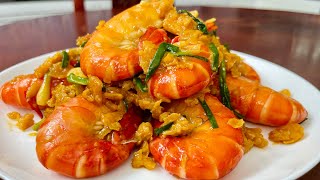 បង្កងឆាពងទាប្រៃ || Salty Egg Lobsters