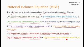 Material Balance Equation (MBE): Formula & Calculations | Part 2