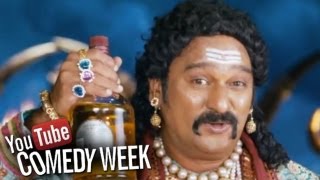 Yamudiki Mogudu Movie Krishna Bhagavan and Sayaji Shinde Drinking at Yamalokam | Sri Balaji Video