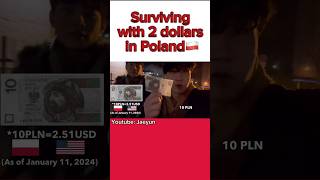 Surviving with 2 dollars🇵🇱??🫢 #poland #korean #warsaw #polish #challenge @seungbin