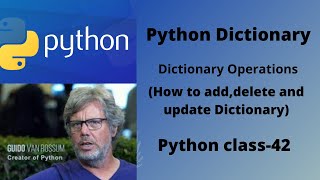 How to add,delete and update dictionary in python?Python Dictionary operations with examples.
