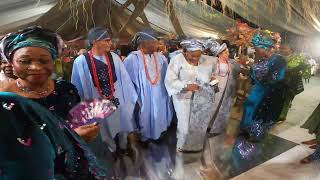 The grand entrance of the parents,  Adekunle family, and  Alli family. #Eniola\u0026RabihForever