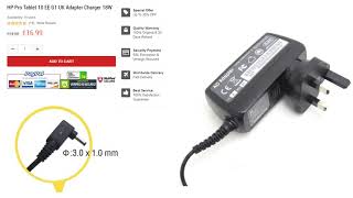 HP Pro Tablet 10 EE G1 Adapter Charger 18W