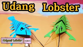 ORIGAMI UDANG ➡️ LOBSTER ❗❗ EASY PAPER CRAFT