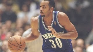 Dell Curry (Father of Steph)  Highlights 1997.01.21 vs Rockets - 23 Pts, Sweet S