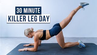 30 MIN KILLER Lower Body HIIT Workout - No Repeat, No equipment